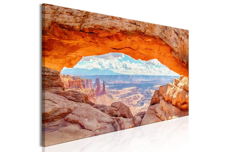Tavla Canyon in Utah (1 Part) Narrow 120x40 - Interiør - Maleri & posters - Lerretsbilder