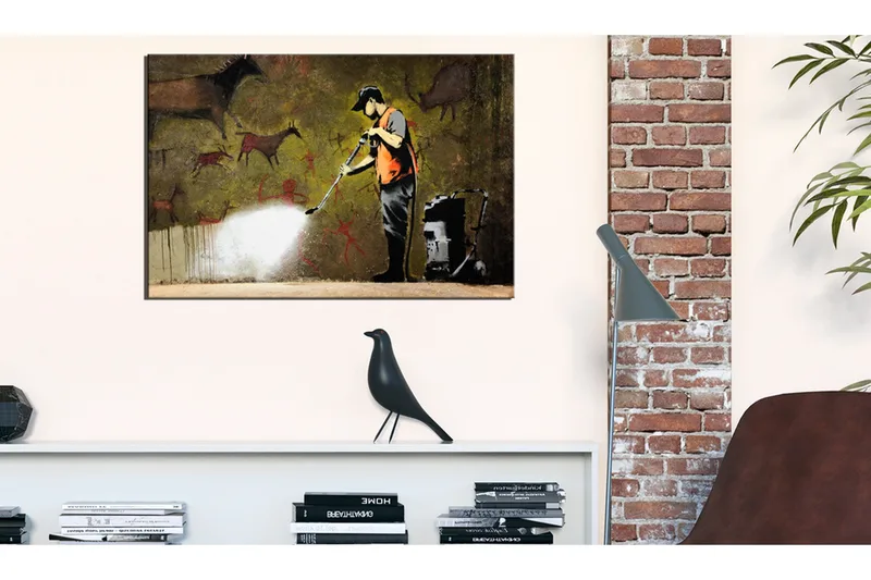 Tavla Cave Painting by Banksy 120x80 VALUE_MISSING_1 - Interiør - Maleri & posters - Lerretsbilder