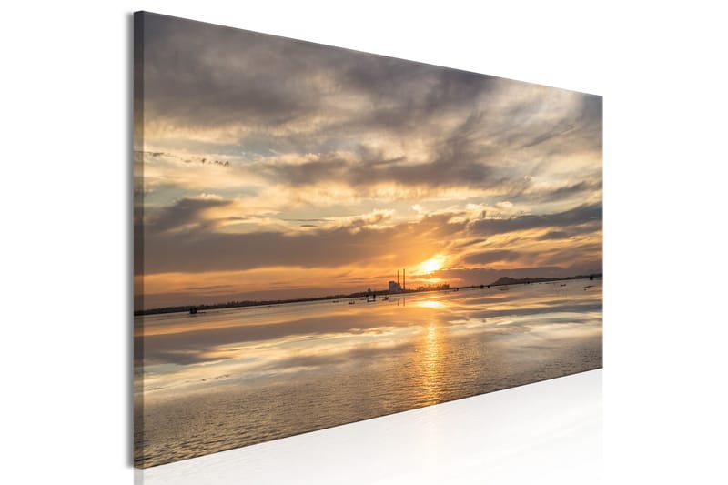 Tavla Cloudy Evening (1 Part) Narrow 120x40 - Interiør - Maleri & posters - Lerretsbilder