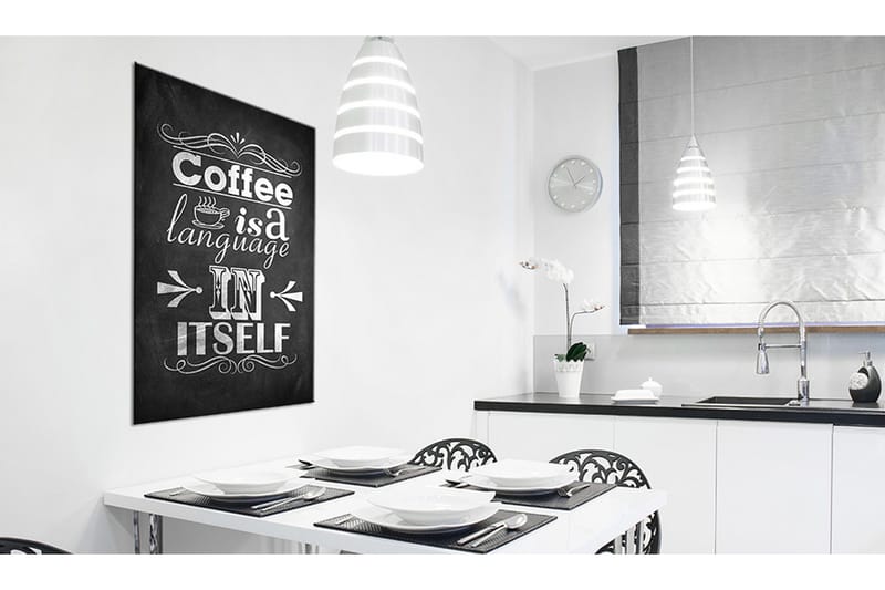 Tavla Coffee Language VALUE_MISSING_3 80x120 - Interiør - Maleri & posters - Lerretsbilder