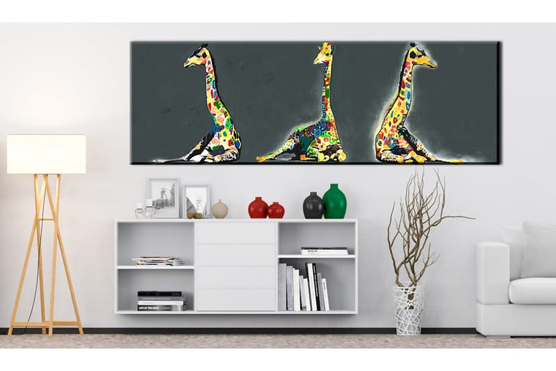 Tavla Colourful Giraffes 120x40