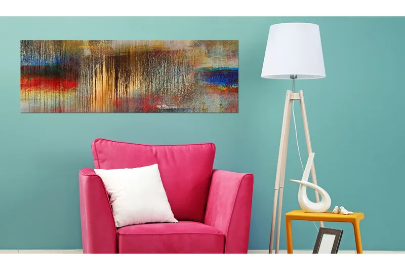 Tavla Colourful Rainstorm VALUE_MISSING_2 135x45 - Interiør - Maleri & posters - Lerretsbilder