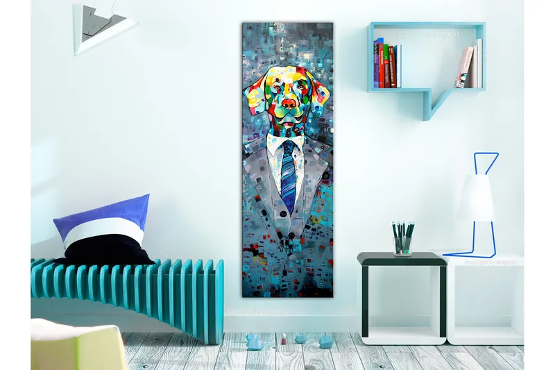 Tavla Dog in a Suit 45x135