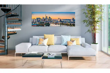 Tavla Evening In Frankfurt VALUE_MISSING_3 150x50 - Interiør - Maleri & posters - Lerretsbilder