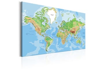 Tavla Explore the World! 90x60 - Interiør - Maleri & posters - Lerretsbilder