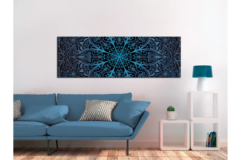 Tavla Feathers (1 Part) Blue Narrow 135x45