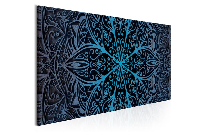 Tavla Feathers (1 Part) Blue Narrow 135x45 - Interiør - Maleri & posters - Lerretsbilder