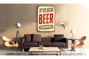 Tavla Free Beer Tomorrow VALUE_MISSING_3 80x120 - Interiør - Maleri & posters - Lerretsbilder