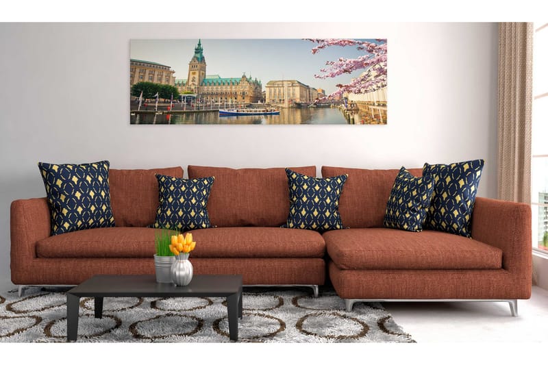 Tavla Hamburg Town Hall VALUE_MISSING_3 150x50 - Interiør - Maleri & posters - Lerretsbilder