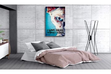 Tavla I Live Here, Respect Please 80x120 VALUE_MISSING_1 - Interiør - Maleri & posters - Lerretsbilder