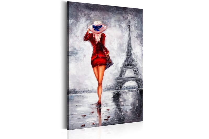 Tavla Lady in Paris 40x60 - Interiør - Maleri & posters - Lerretsbilder