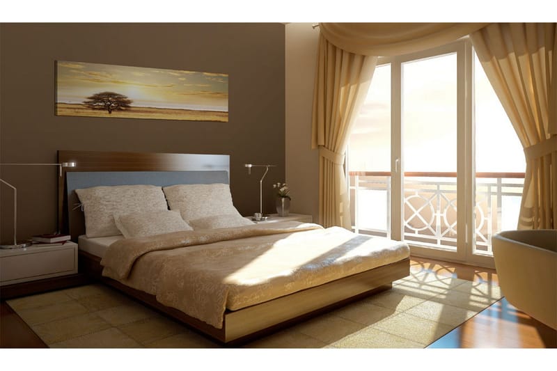 Tavla Lonely Tree On Savannah 135x45 cm - Interiør - Maleri & posters - Lerretsbilder