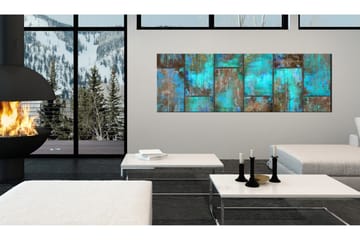 Tavla Metal Mosaic Blue VALUE_MISSING_2 135x45 - Interiør - Maleri & posters - Lerretsbilder