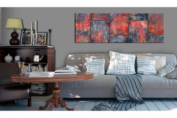 Tavla Metal Mosaic Red VALUE_MISSING_3 135x45 - Interiør - Maleri & posters - Lerretsbilder