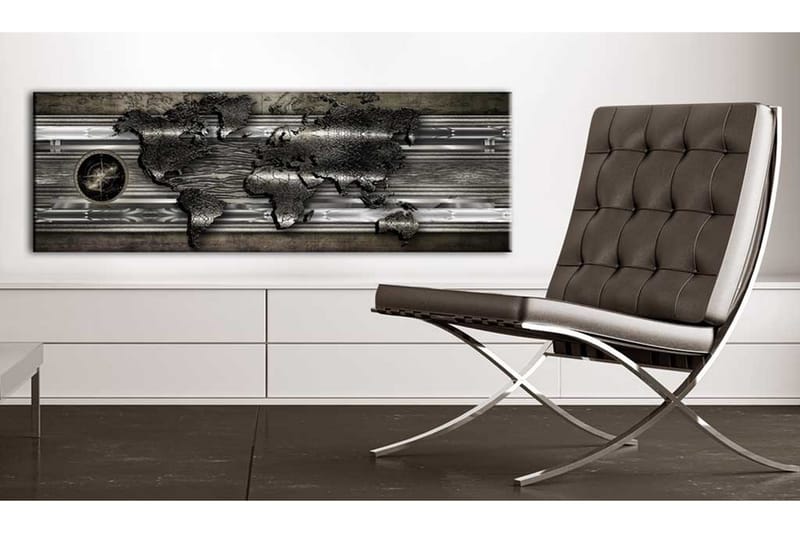 Tavla Metalic Map VALUE_MISSING_3 135x45 - Interiør - Maleri & posters - Lerretsbilder