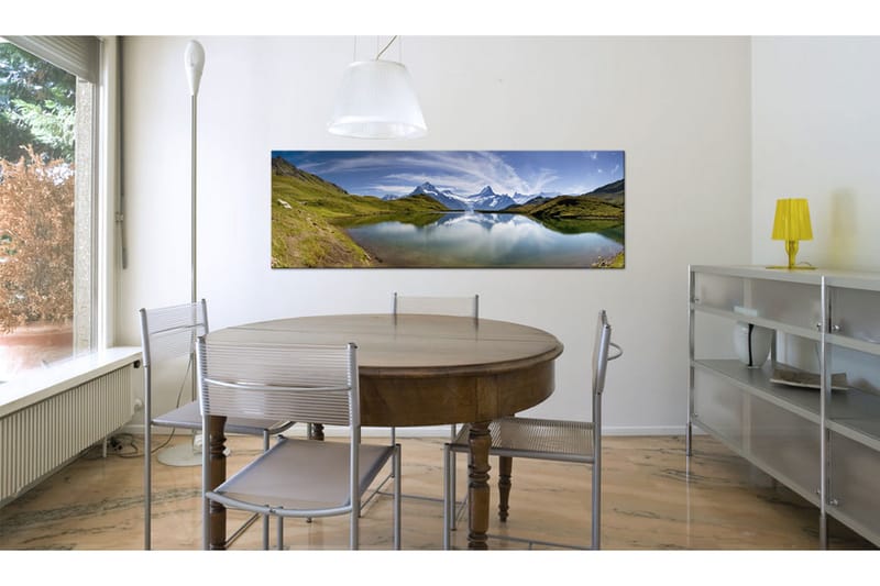 Tavla Mountain Lake 135x45 cm - Interiør - Maleri & posters - Lerretsbilder