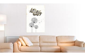 Tavla My Home: Let's stay home 80x120 VALUE_MISSING_1 - Interiør - Maleri & posters - Lerretsbilder