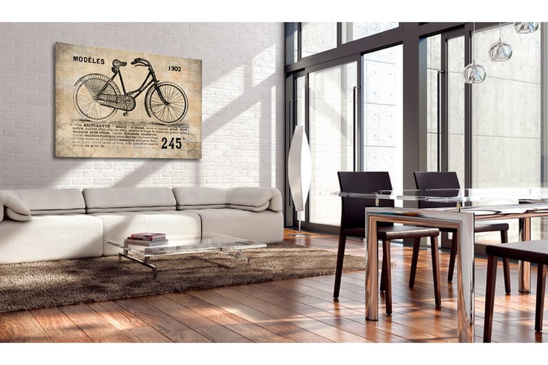 Tavla N° 1245 Bicyclette 120x80 VALUE_MISSING_1 - Interiør - Maleri & posters - Lerretsbilder