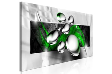 Tavla Shiny Stones (1 Part) Narrow Green 135x45 - Interiør - Maleri & posters - Lerretsbilder