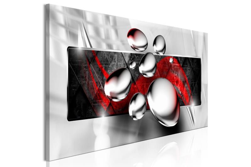 Tavla Shiny Stones (1 Part) Narrow Red 150x50 - Interiør - Maleri & posters - Lerretsbilder