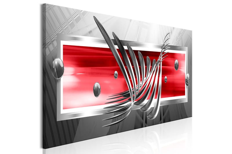 Tavla Silver Wings (1 Part) Narrow Red 120x40 - Interiør - Maleri & posters - Lerretsbilder