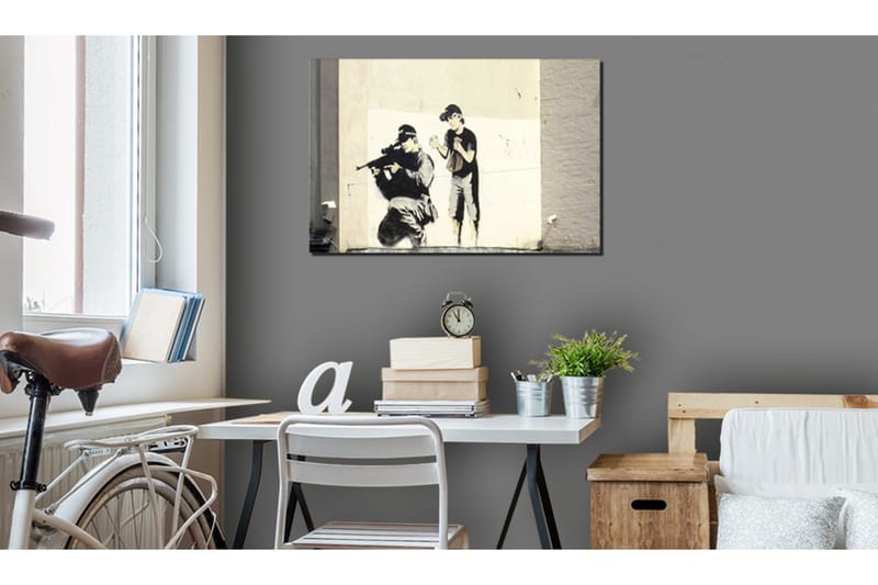 Tavla Sniper And Banksy 120x80 cm - Interiør - Maleri & posters - Lerretsbilder