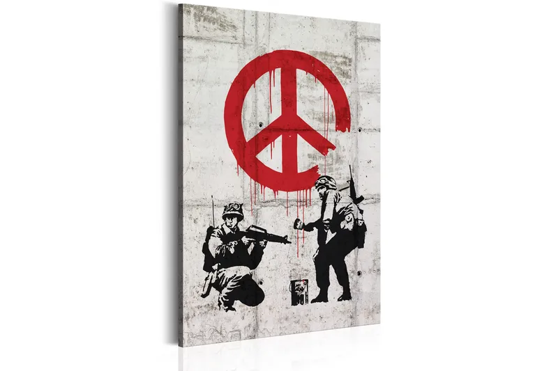Tavla Soldiers Painting Peace By Banksy VALUE_MISSING_3 80x120