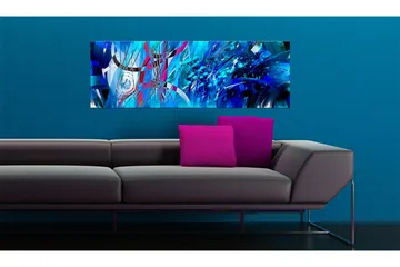 Tavla Turquoise Regn 135x45 cm - Interiør - Maleri & posters - Lerretsbilder