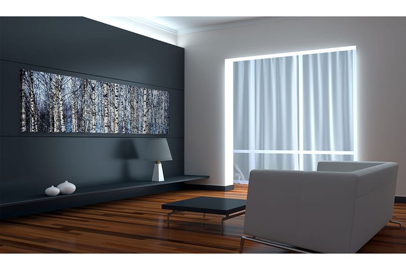 Tavla Vita Björkar 135x45 cm - Interiør - Maleri & posters - Lerretsbilder