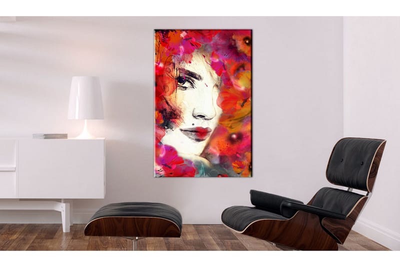 Tavla Woman In Poppies 80x120 cm - Interiør - Maleri & posters - Lerretsbilder