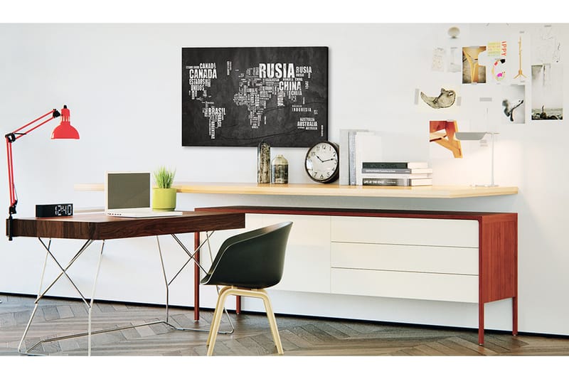 Tavla World Map: Mundo Negro 120x80