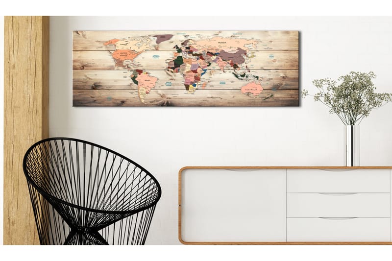 Tavla World Maps: Map of Dreams VALUE_MISSING_2 135x45 - Interiør - Maleri & posters - Lerretsbilder