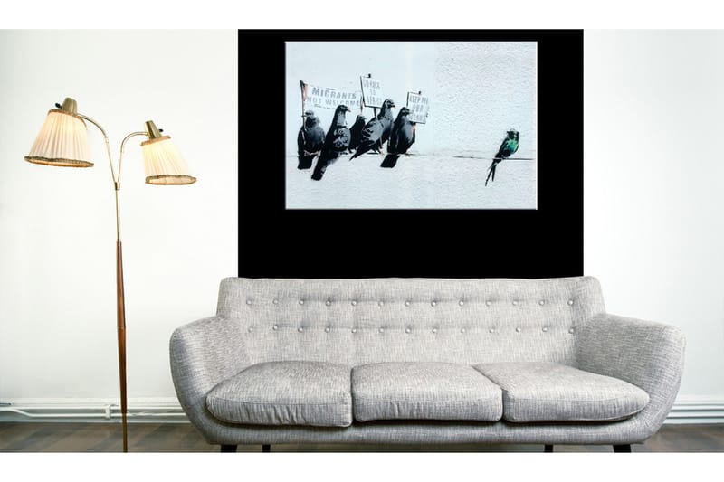 Tavla Protesting Birds by Banksy 90x60