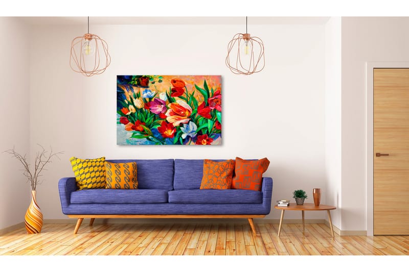 Tavle Art Of Colours: Tulips 120X80 - Artgeist sp. z o. o. - Lerretsbilder