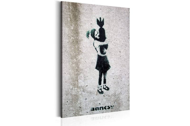 Tavle Bomb Hugger By Banksy 80X120 - Artgeist sp. z o. o. - Lerretsbilder