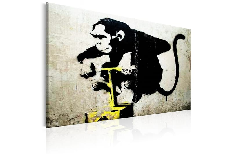 Tavle Monkey Detonator By Banksy 120X80 - Artgeist sp. z o. o. - Lerretsbilder