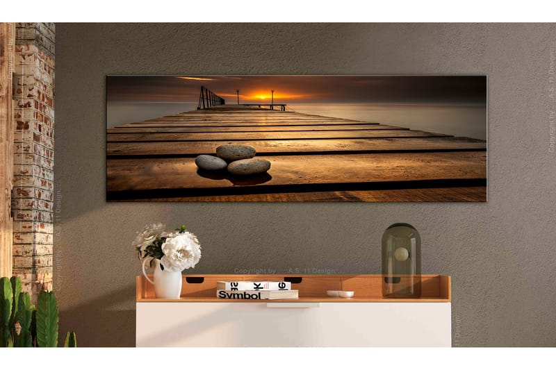 Tavle Stones On The Pier 135X45 - Artgeist sp. z o. o. - Lerretsbilder Tavle Stones On The Pier 135X45 - Artgeist sp. z o. o. - Lerretsbilder