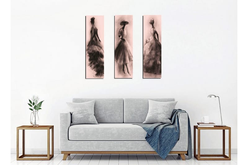 Veggdekorasjon Canvas Bilde 3-delt - Interiør - Maleri & posters - Lerretsbilder