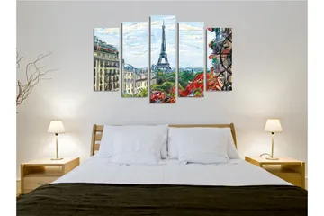 Veggdekorasjon Canvas Bilde 5-delt - Interiør - Maleri & posters - Lerretsbilder