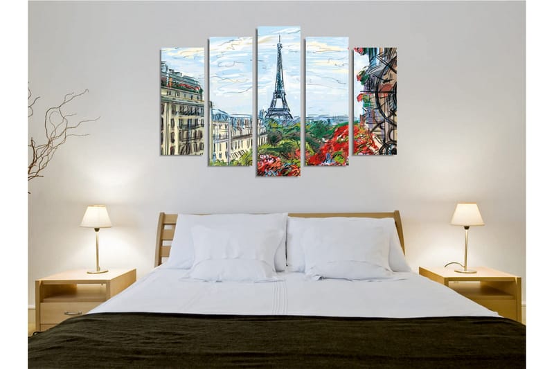 Veggdekorasjon Canvas Bilde 5-delt - Interiør - Maleri & posters - Lerretsbilder