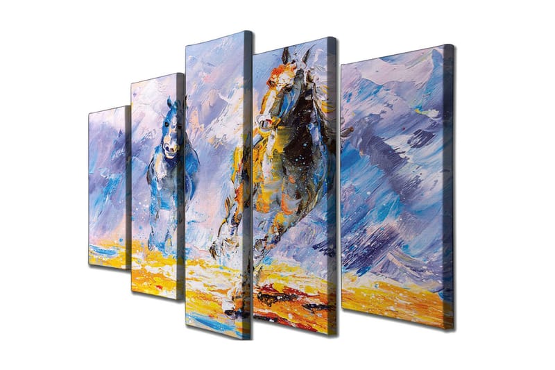 Veggdekorasjon Canvas Bilde 5-delt - Interiør - Maleri & posters - Lerretsbilder