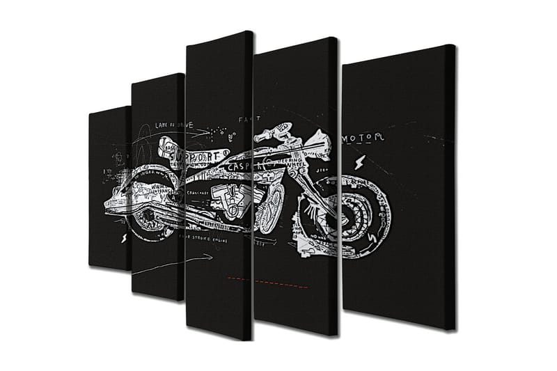 Veggdekorasjon Canvas Bilde 5-delt - Interiør - Maleri & posters - Lerretsbilder