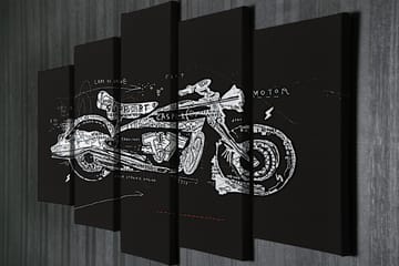 Veggdekorasjon Canvas Bilde 5-delt - Interiør - Maleri & posters - Lerretsbilder