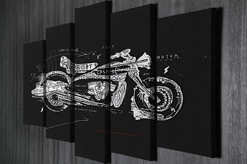 Veggdekorasjon Canvas Bilde 5-delt - Interiør - Maleri & posters - Lerretsbilder