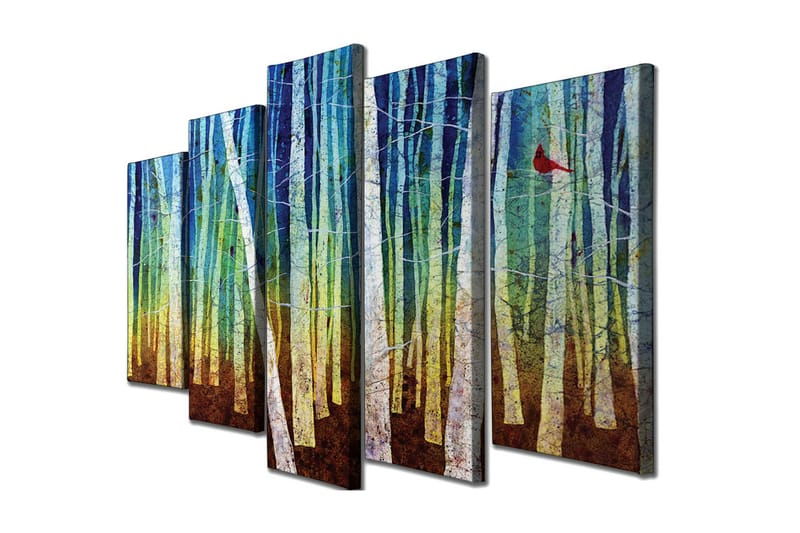 Veggdekorasjon Canvas Bilde 5-delt - Interiør - Maleri & posters - Lerretsbilder