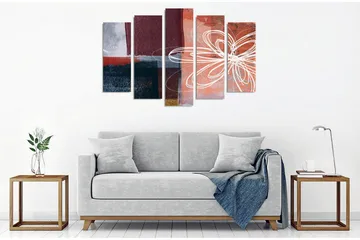 Veggdekorasjon Canvas Bilde 5-delt - Interiør - Maleri & posters - Lerretsbilder