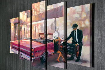 Veggdekorasjon Canvas Bilde 5-delt - Interiør - Maleri & posters - Lerretsbilder