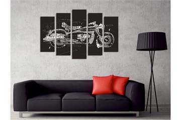 Veggdekorasjon Canvas Bilde 5-delt - Interiør - Maleri & posters - Lerretsbilder