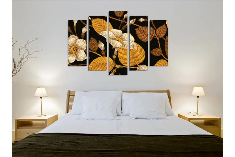 Veggdekorasjon Canvas Bilde 5-delt - Interiør - Maleri & posters - Lerretsbilder