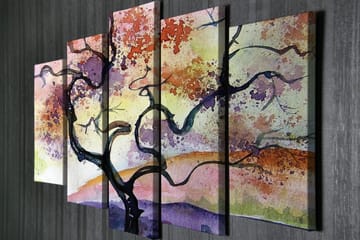 Veggdekorasjon Canvas Bilde 5-delt - Interiør - Maleri & posters - Lerretsbilder